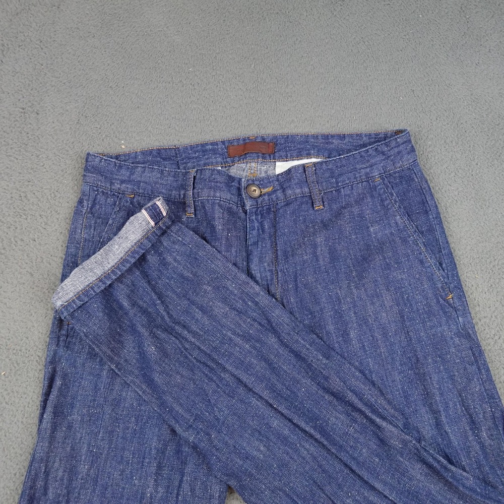 Current/Elliott Denim Pants Mens 33 Blue Ink Selvage Slim Straight CEM0106SV